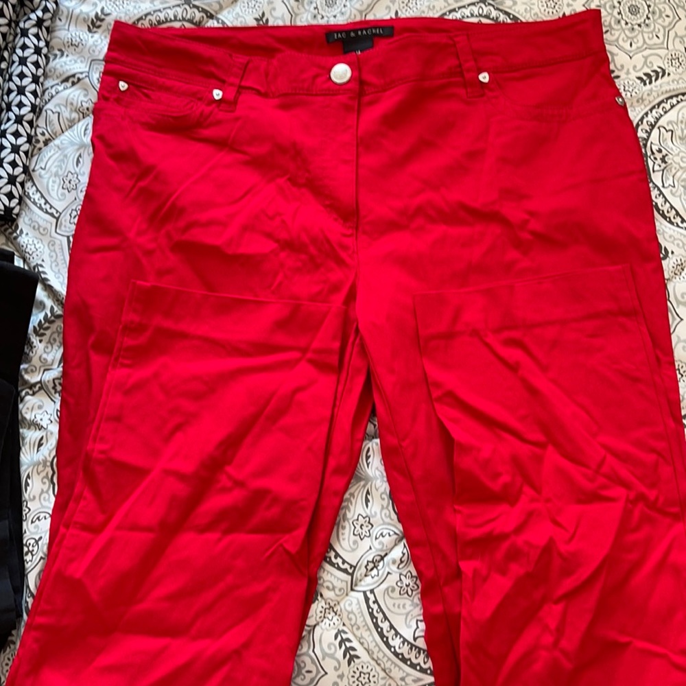 Classic red stretchy pants